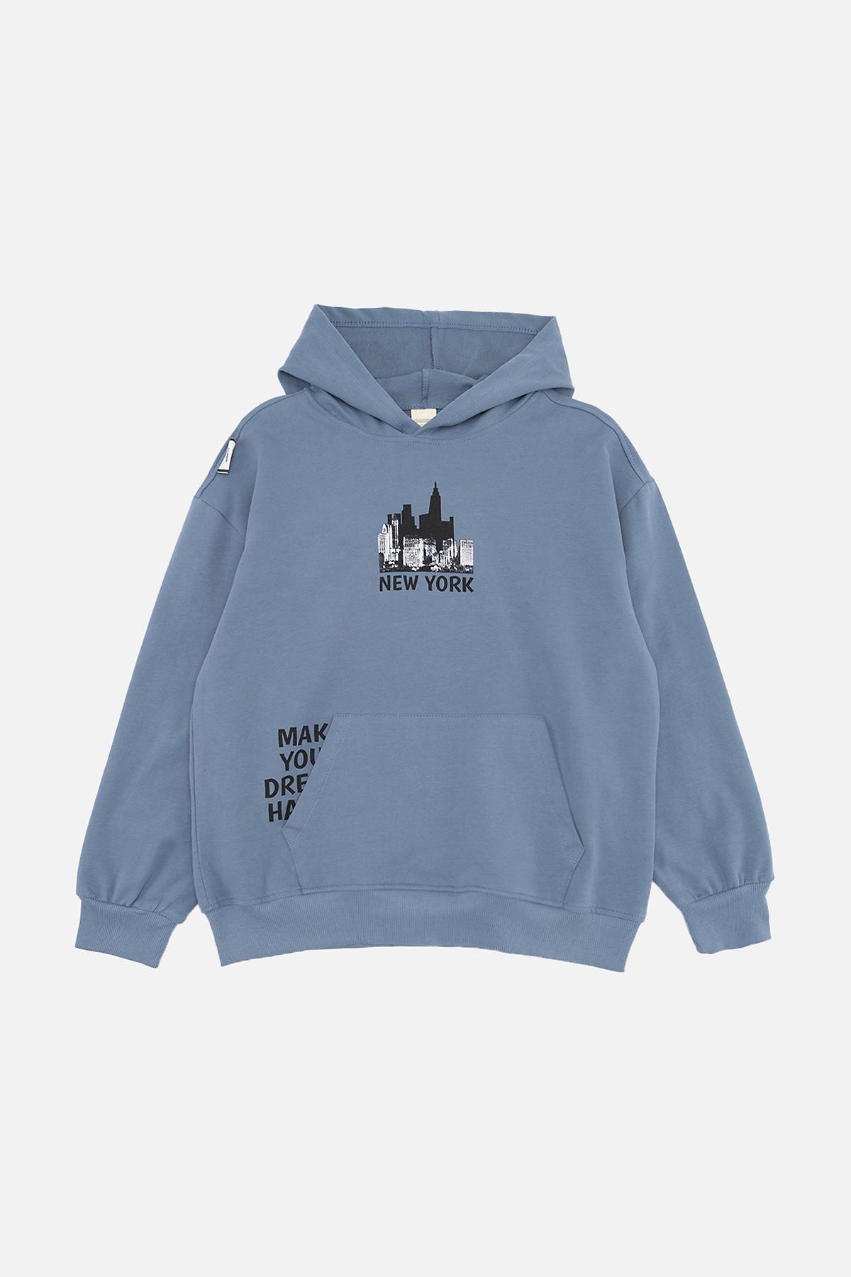 Худи для мальчика 146 см Индиго (SKT001047488)