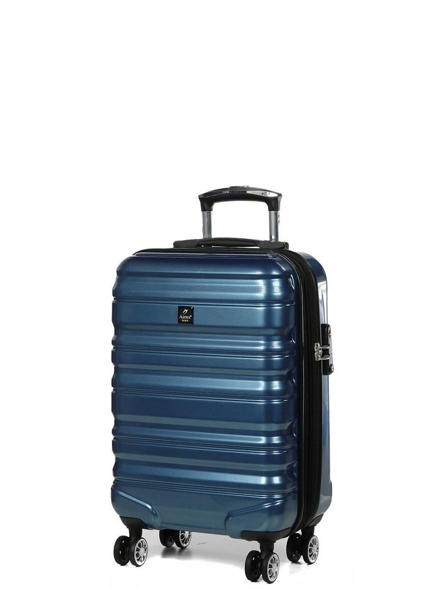 Чемодан ручная кладь Airtex поликарбонат S 55х36х20 см 35 л 2,4 кг Синий