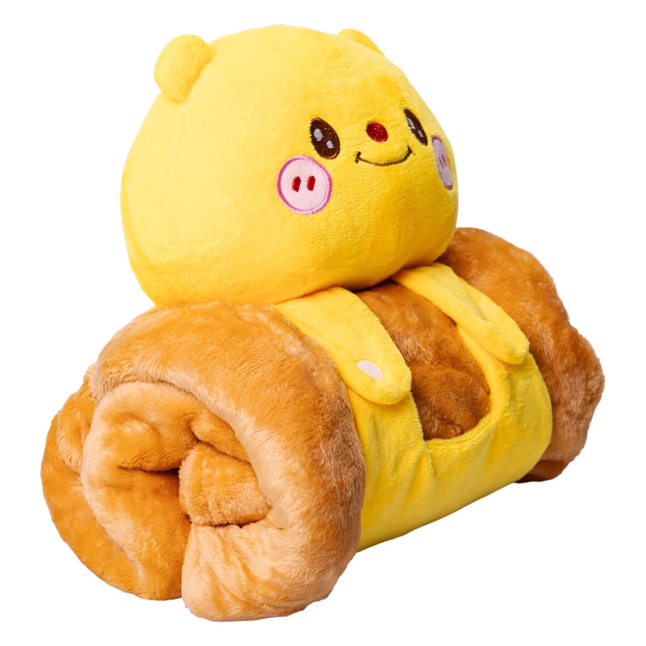 М'яка іграшка-плед Colorful Home Ведмедик 2в1 120x160 см Жовтий (5616-68Y) - фото 1 М'яка іграшка-плед Colorful Home Ведмедик 2в1 120x160 см Жовтий (5616-68Y) - фото 1