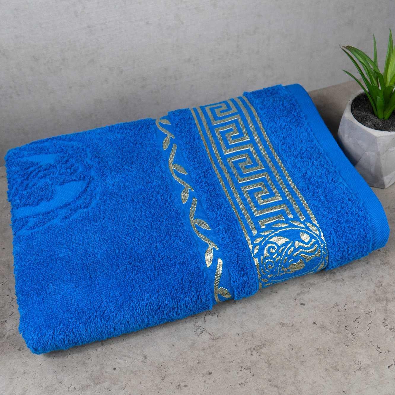 Рушник махровий універсальний GM Textile Caesar 450 г/м2 50х90 см Блакитний (450-90-Caesar-lBlue)