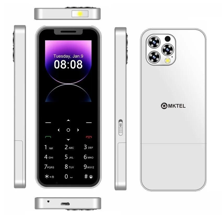 Мобильный телефон MKTEL 14 PRO MAX и Nano SIM кнопочный на 4 карты Серебристый - фото 2