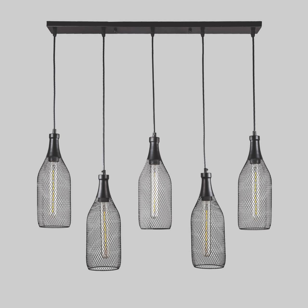 Люстра Бутылочки Черный (907-003F-5 BK (700) Люстра Бутылочки Черный (907-003F-5 BK (700)