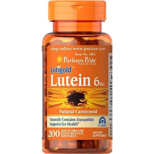 Лютеїн Puritan's Pride Lutigold Lutein 200 Softgels 6 мг (000013387)