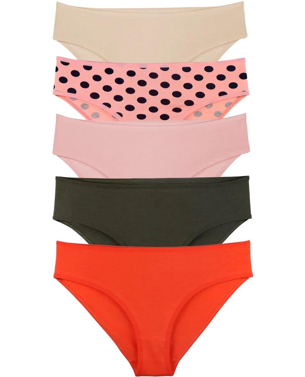 Набор трусиков-слипов женских Sensu KTS1188 5 шт. XL Разноцветный (8682740053823)