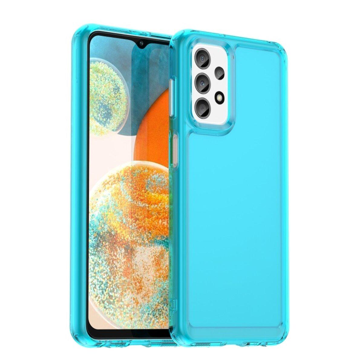 Противоударный чехол для Samsung Galaxy A23 4G Cosmic Clear Color 2 mm / Transparent Blue