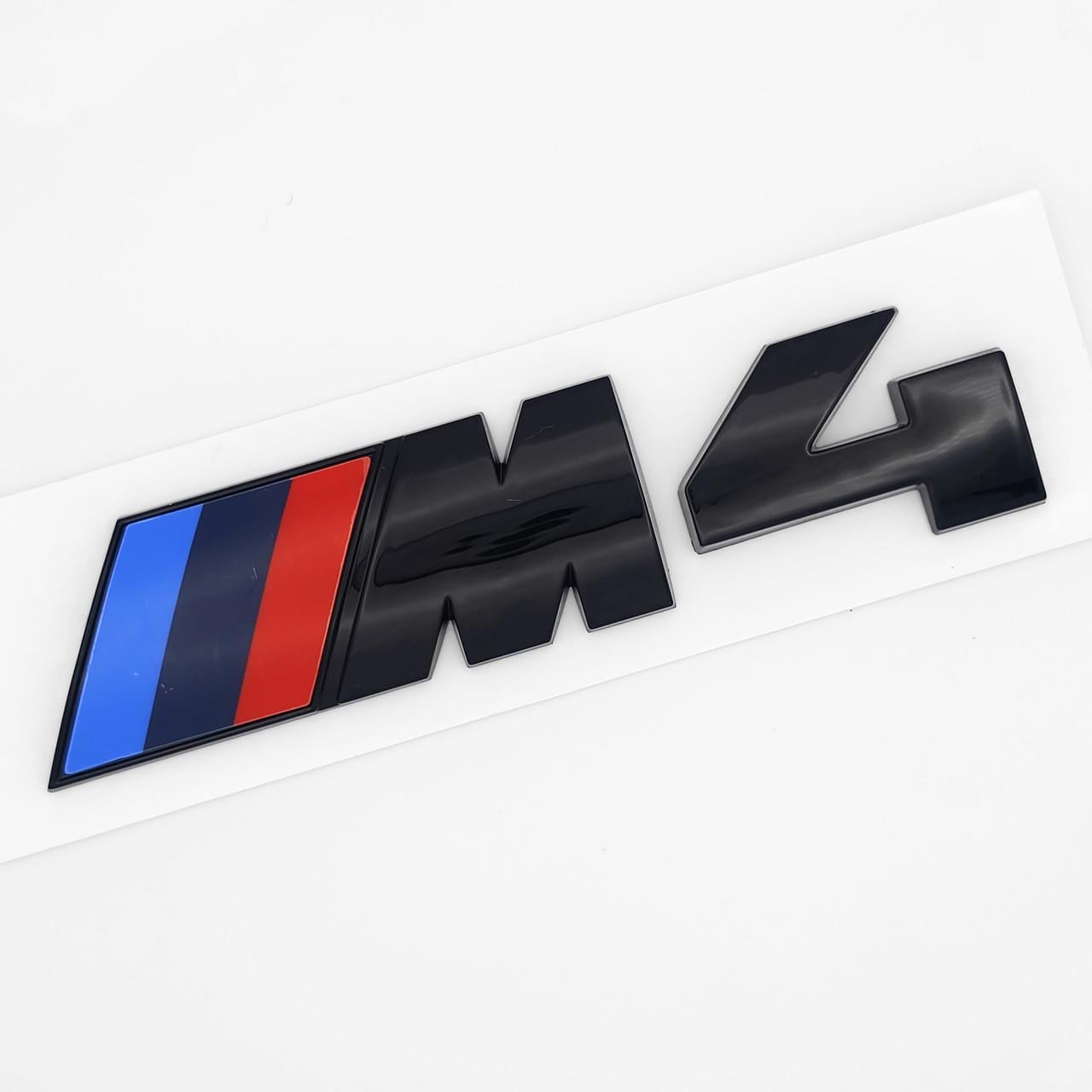 Эмблема надпись M4 BMW 11,5х2,7 см ABS Черный глянцевый (3037990043)