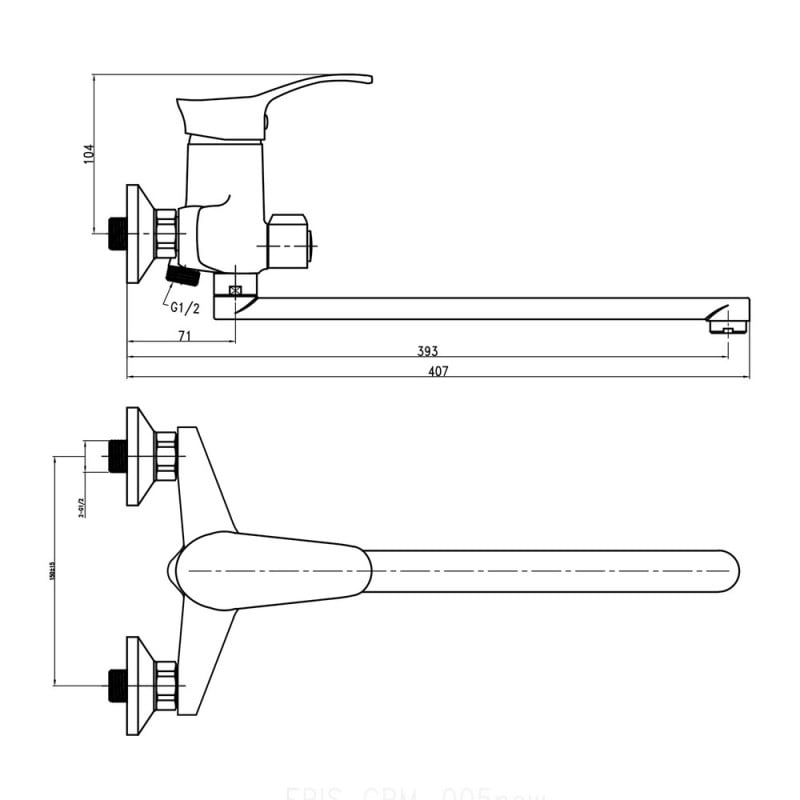 Змішувач для ванни Q-tap Eris СRM 005 New (SD00000872) - фото 5