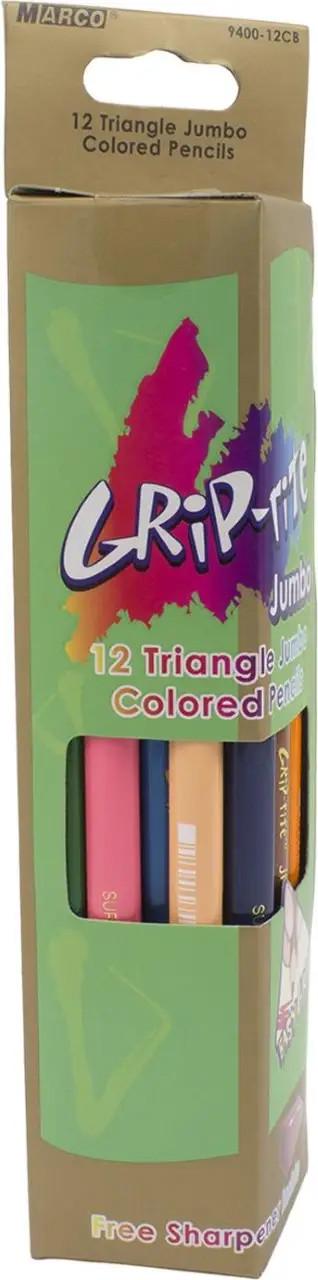 Карандаши треугольные Grip-Rite Jumbo 12 цветов