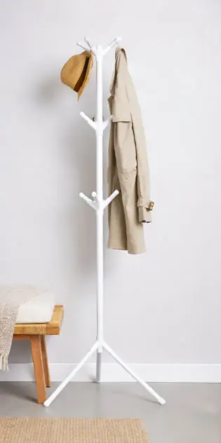 Стойка-вешалка для одежды с 9 крючками Coat Rack 170х50 см нагрузкой до 20 кг стальная напольная Белая (opt-105630) Стойка-вешалка для одежды с 9 крючками Coat Rack 170х50 см нагрузкой до 20 кг стальная напольная Белая (opt-105630)