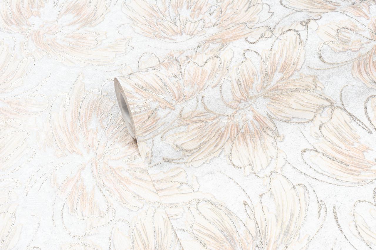 Обои флизелиновые Vinil Pure DHL-1652 вспененный винил LS 1,06х10,05 м Серо-бежевый