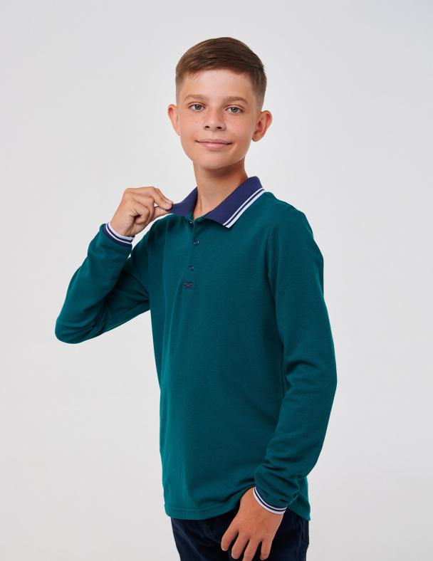 Футболка-поло для мальчика Smil Лакоста 170 см Зеленый (114900)