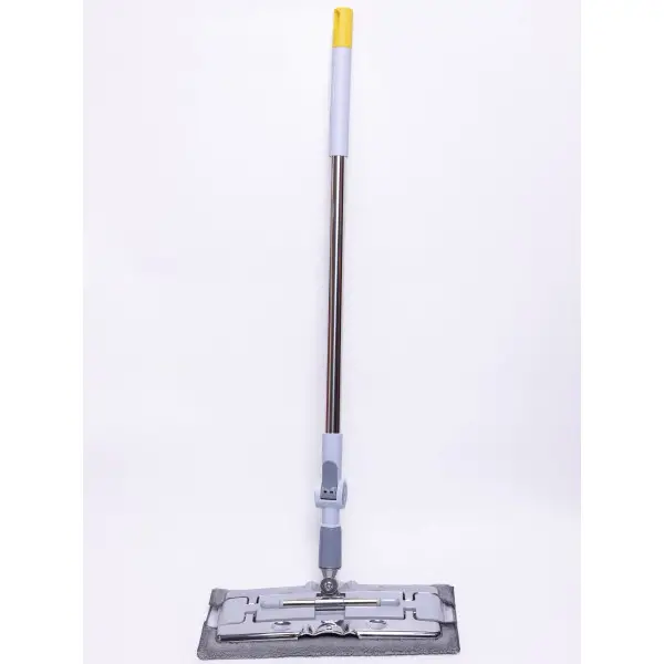 Швабра для пола плоская с телескопической ручкой 132 см и с 2 салфетками из микрофибры Желтый (147-107-HP-35015-50 )