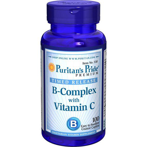 В комплекс Puritan's Pride Vitamin B Complex with Vitamin C Timed Release 100 Caps