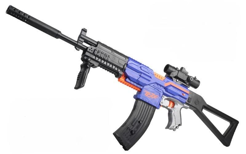 Іграшковий автомат NERF AK105 на м’яких кулях акумуляторний 102 см Синій