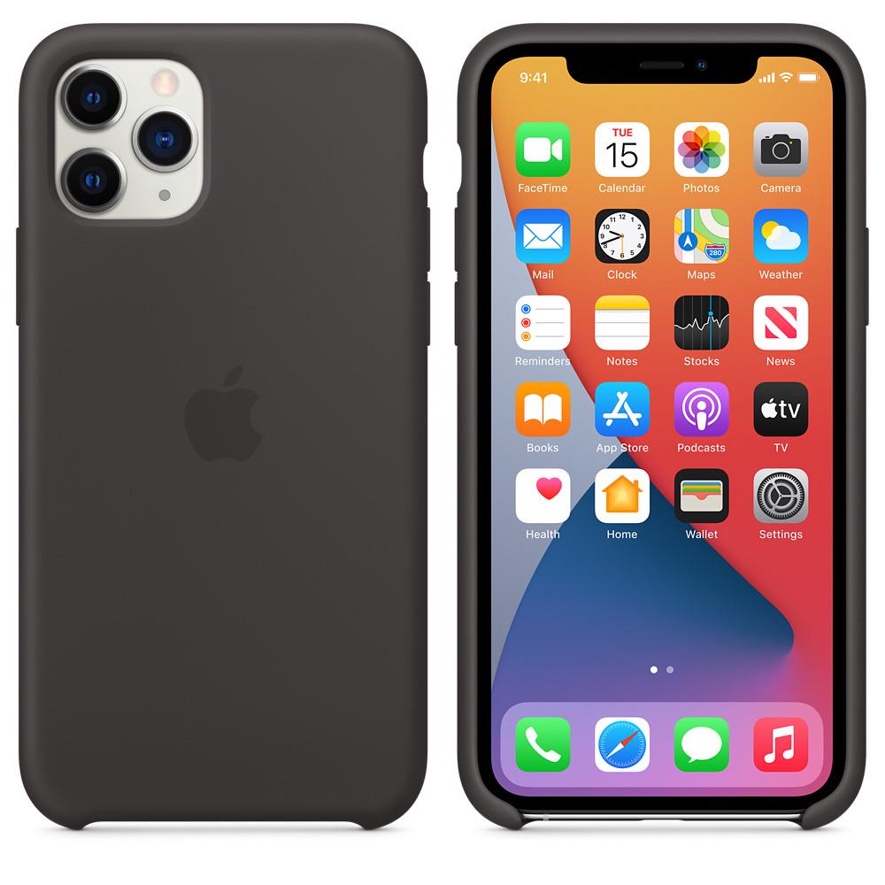 Силиконовый чехол-накладка Apple Silicone Case for iPhone 11 Pro, Black (HC) - фото 5