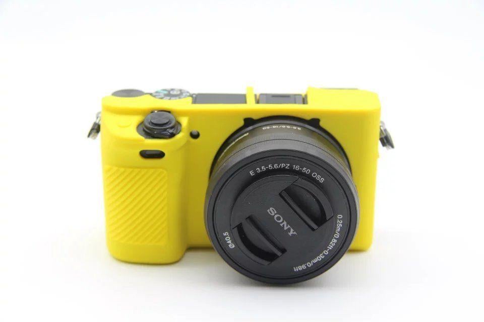 Чехол защитный силиконовый для фотоаппаратов Sony A6300 A6400 Желтый Чехол защитный силиконовый для фотоаппаратов Sony A6300 A6400 Желтый