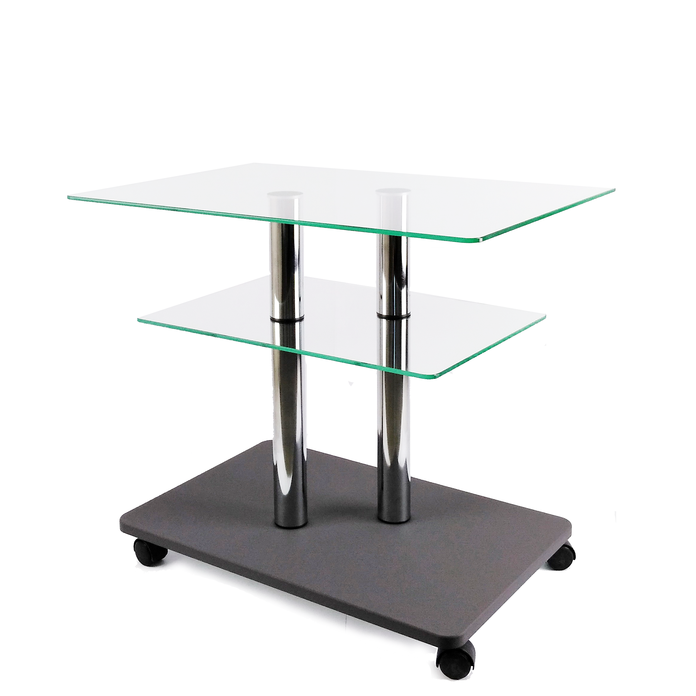 Стол журнальный стеклянный Commus Bravo Light P6 clear-gray-2chr50 Серый (433810145)