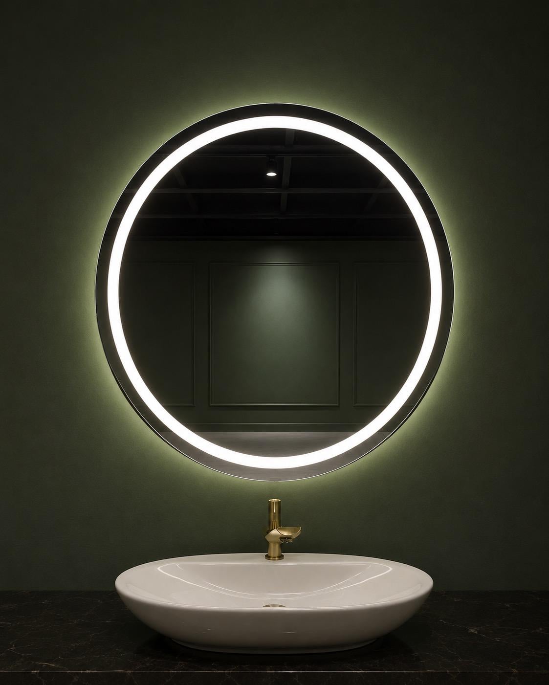 Зеркало круглое YUF_GLASS с LED подсветкой 700х700 мм (479)