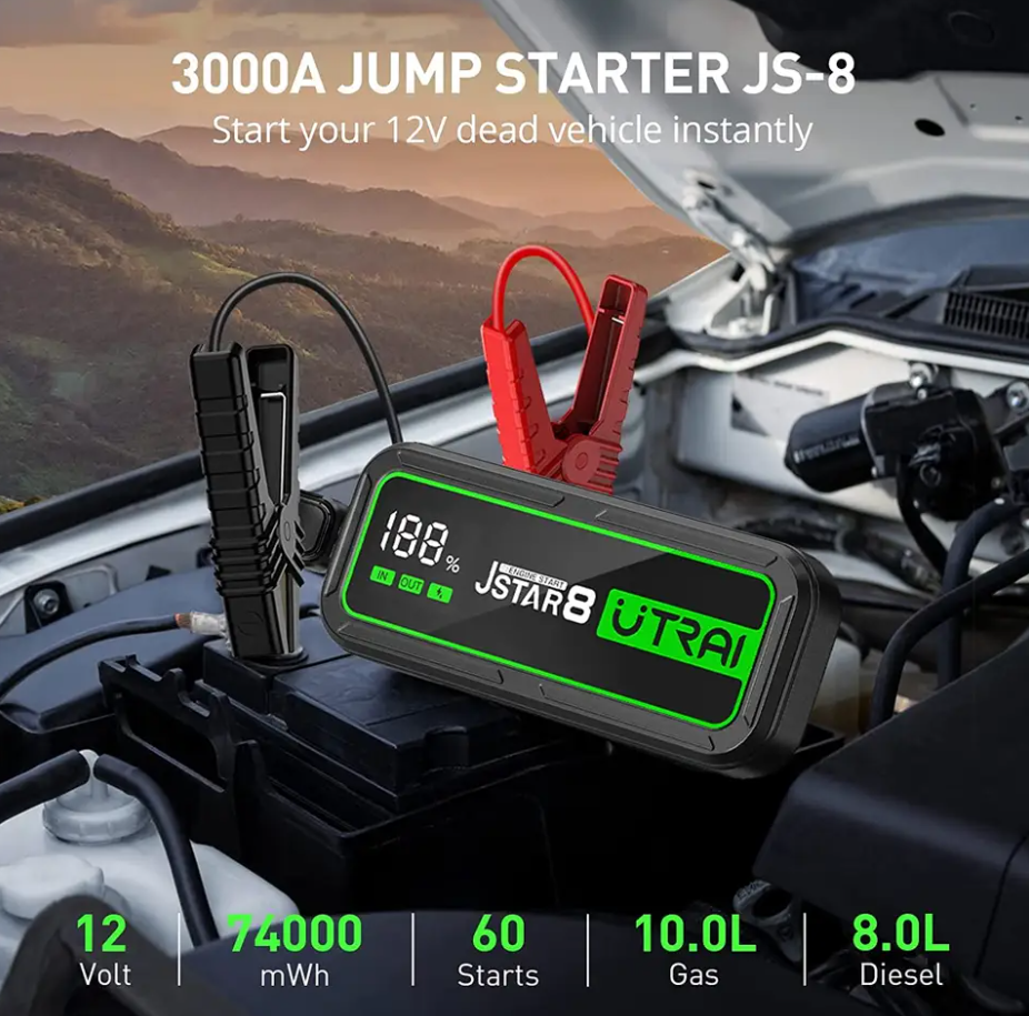 Пускозарядное устройство Jump Starter UTRAI JSTAR 8 3000А 20000 мАч - фото 11