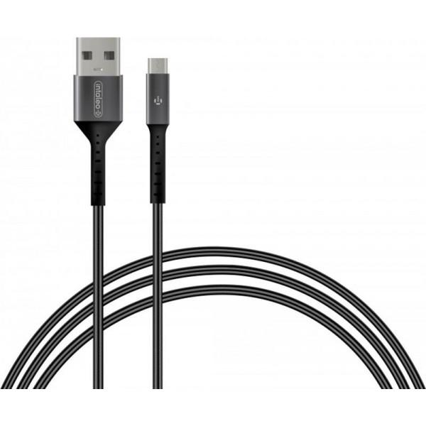 Кабель Intaleo CB0 USB-microUSB 1,2м Black/Grey (1283126495649)