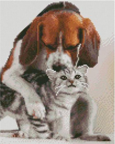 Алмазная мозаика Strateg Лучшие друзья  30х40 см (HX300)