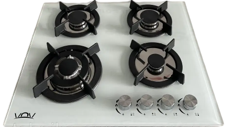 Газовая поверхность VOV VGH60-4012GLBK Белый