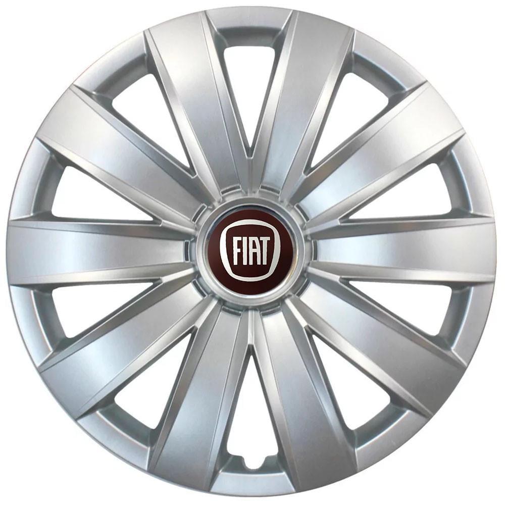 Колпаки SJS с логотипом Fiat 421 R16 4 шт. Серебряный (31006095)