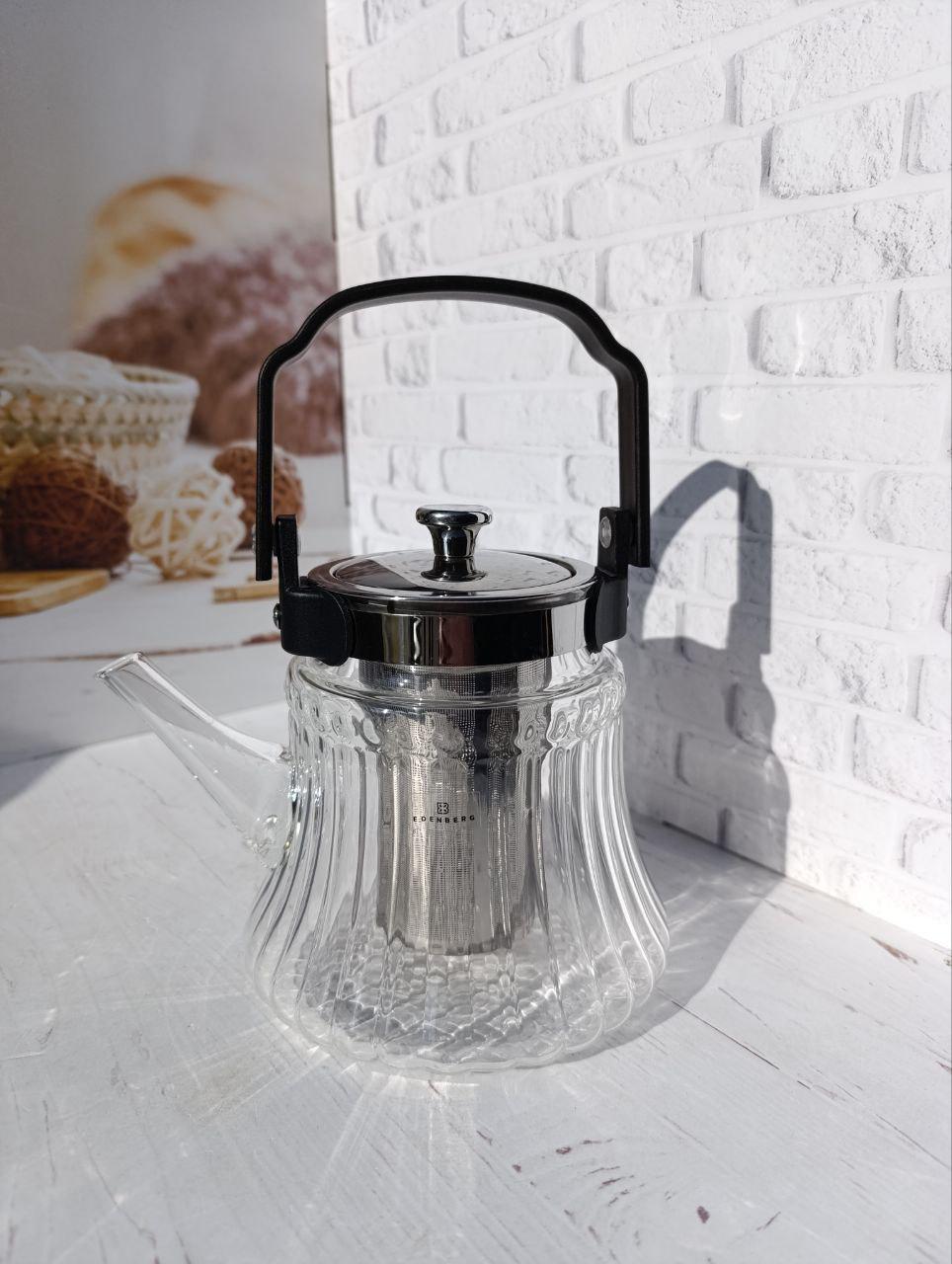 Чайник заварочный Edenberg EB-18082 стеклянный 1,2 л (EB-18082)