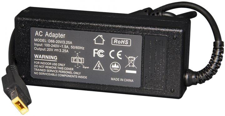 Блок питания для ноутбука Lenovo 20 V 3,25 A 65 W USB+pin OEM