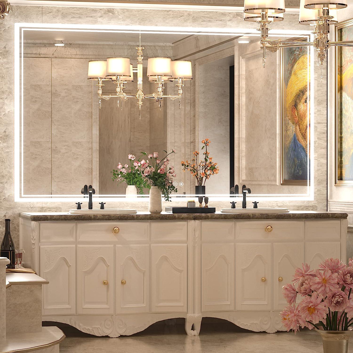 Зеркало Dim Dzerkal LUNO с LED-подсветкой/сенсорным управлением/подогревом 50х70 см (11891)