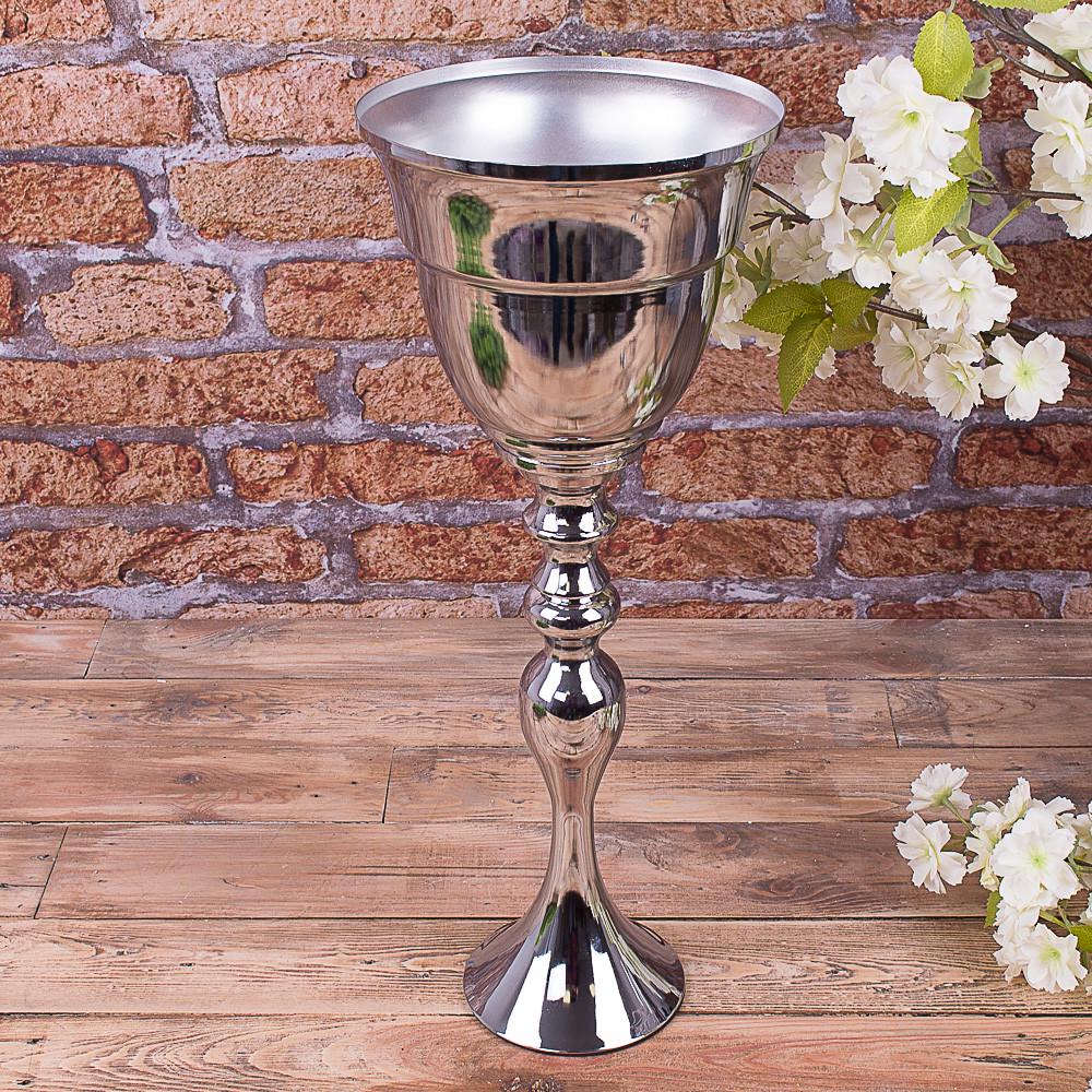 Ваза металлическая Кубок Серебряный (3094-1)