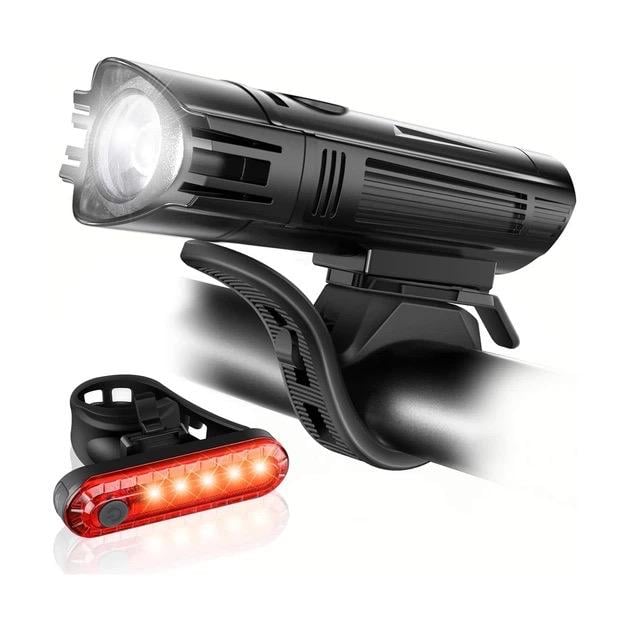 Комплект велофари та задньої мигалки Ascher Ultra Bright 2000 mAh 320 люмен (HJ-057)