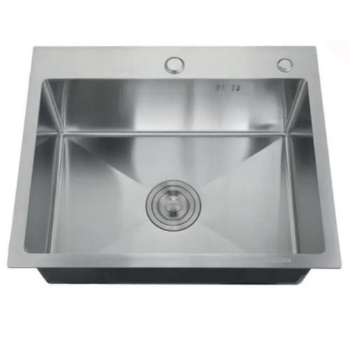 Мойка кухонная Zerix нержавеющая сталь MX1581 500x500 мм квадратная 0,8 мм (269701)