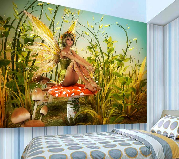 Фотообои флизелиновые для спальни/зала/кухни моющиеся Лесная фея