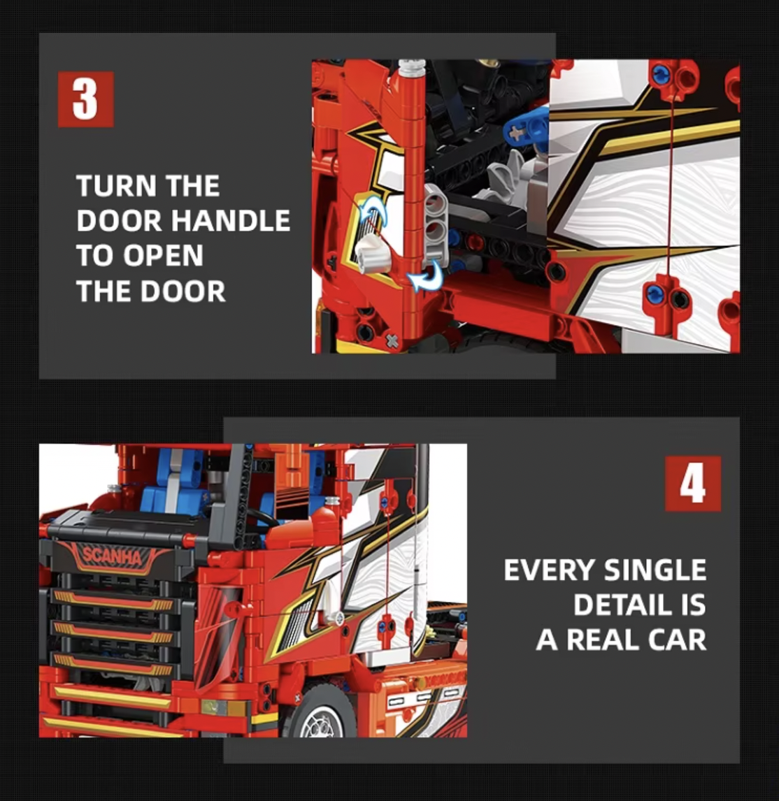 Конструктор Вантажівка SCANIA на радіокеруванні 1700 деталей - фото 5 Конструктор Вантажівка SCANIA на радіокеруванні 1700 деталей - фото 5