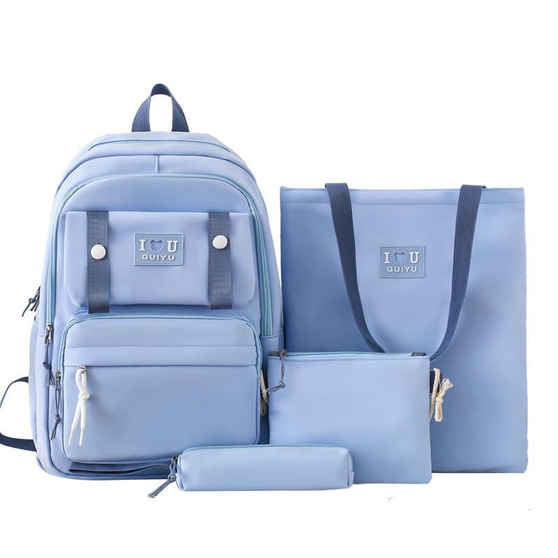 Школьный рюкзак для девочки 4в1 Голубой (SG5575-1) Школьный рюкзак для девочки 4в1 Голубой (SG5575-1)