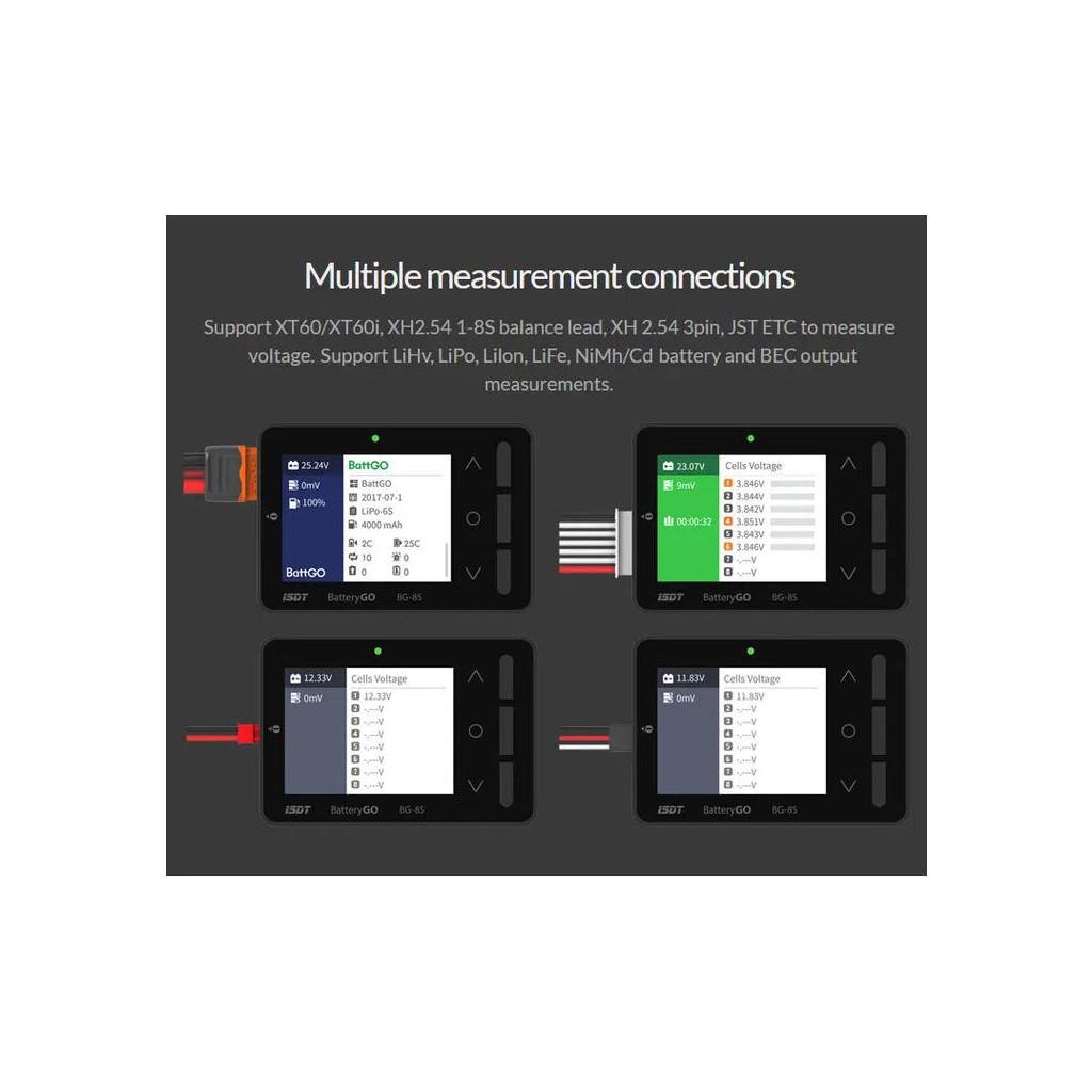 Тестер для акумуляторів iSDT BG-8S Battery Meter (HP0015.0013) - фото 7 Тестер для акумуляторів iSDT BG-8S Battery Meter (HP0015.0013) - фото 7