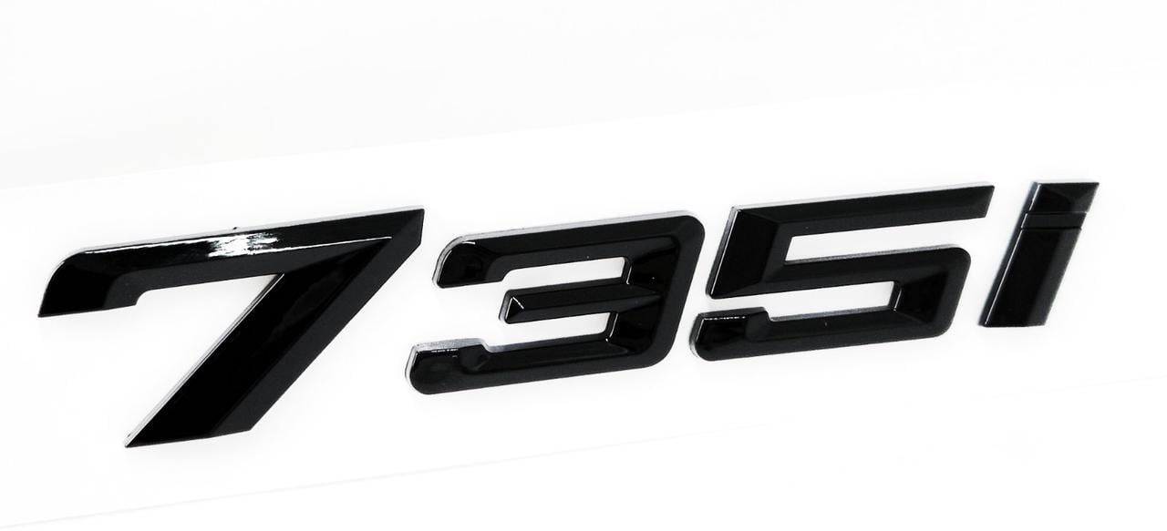 Емблема 735i BMW на кришки багажника Black gloss (2625194482)