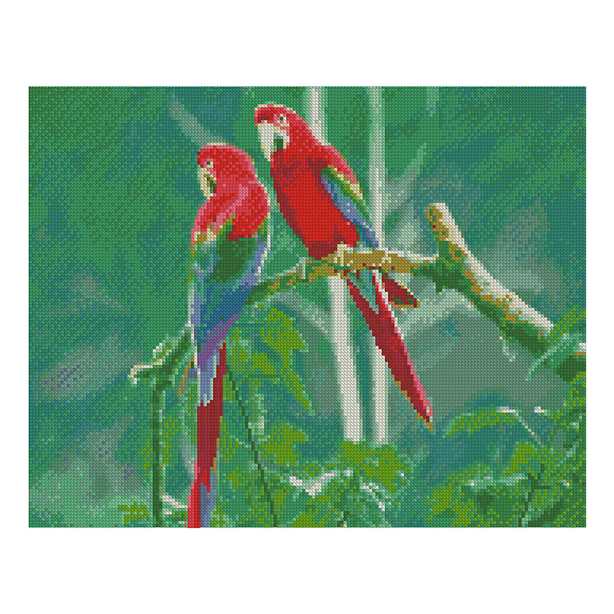 Алмазная мозаика Strateg Попугаи ара 40х50 см (Str-FA10008)