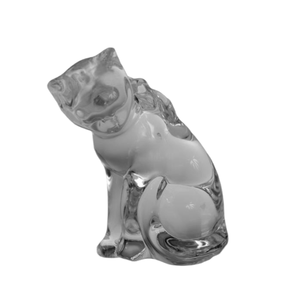 Фигурка декоративная Bohemia Котик 90 мм Прозрачный