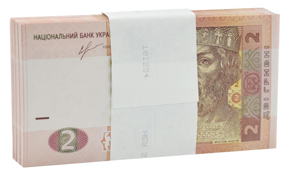 Коллекционная банкнота Украина 2 гривны 2013 Соркин UNC пачка 100 шт. (P117d)