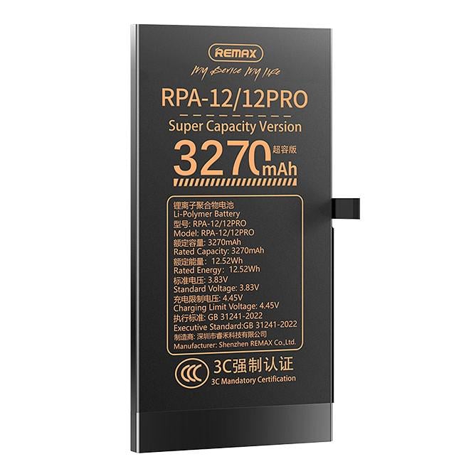 Аккумулятор Remax RPA-12 для Iphone 12/12Pro 3270 mAh (26775854)