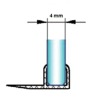 Уплотнитель стекла HaiDeLi HDL-219 для раздвижных гидробоксов/душевых кабин/перегородок 4 мм - фото 2