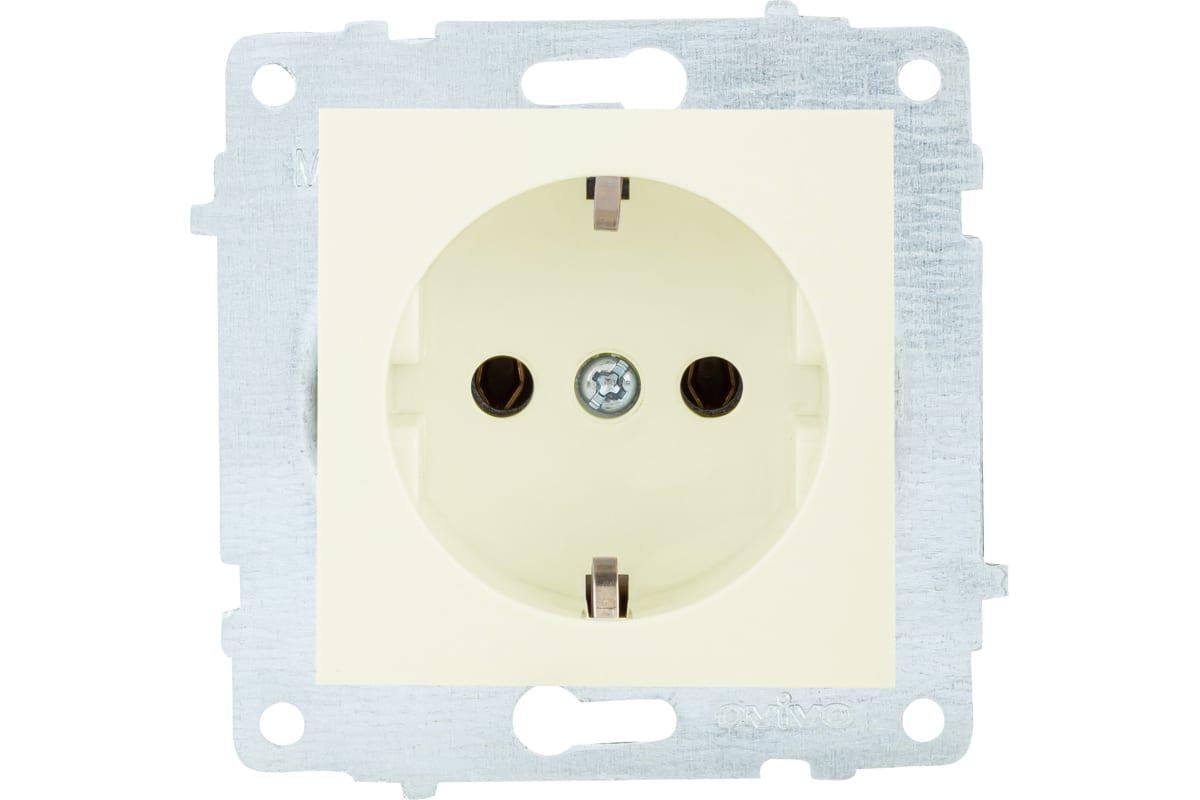 Механизм розетки врезной с з/к Ovivo Electric Grano Кремовый