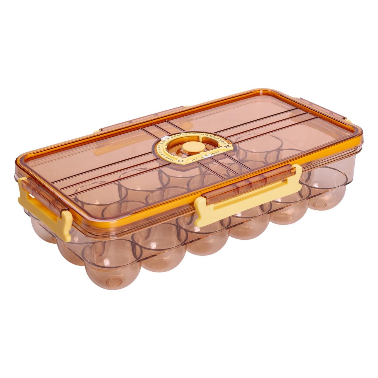 Контейнер-лоток для яиц с бегунком даты на 18 шт. (HP-27-1)