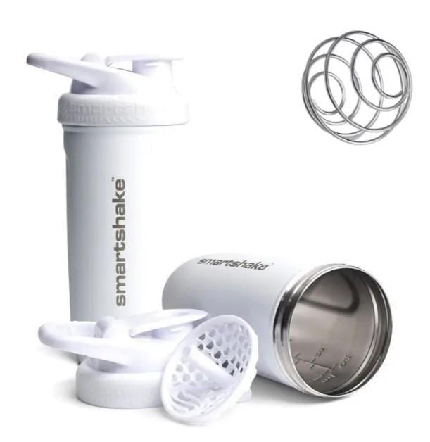 Шейкер спортивний SmartShake Reforce Stainless Steel 30 oz/900 мл White (11150203)