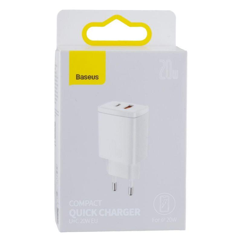 Адаптер мережевий Baseus PD+QC3.0 CCXJ-B USB TYPE-C 3 A 20 W