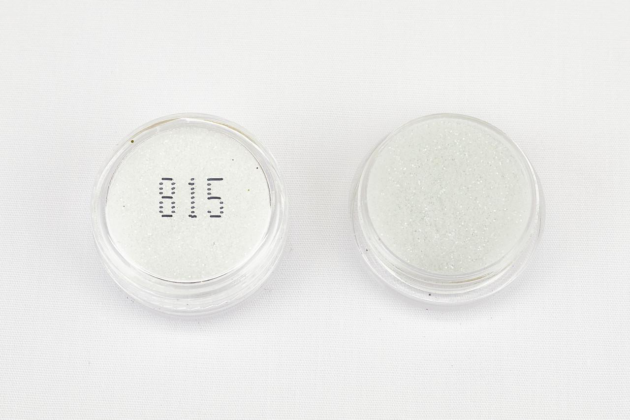 Глітер скляний 815 0,2 мм 1/128 2 мл Білий (078151) - фото 2