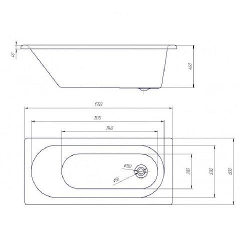 Ванна акрилова Redokss San LATINA 1750х800 мм - фото 3 Ванна акрилова Redokss San LATINA 1750х800 мм - фото 3