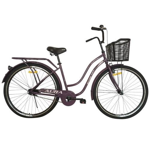 Велосипед Spark CITY AURA колеса 28" стальная рама 18" с корзиной Сливовый (000240011)